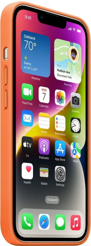 Купить  Apple iPhone 14 Leather Case with MagSafe, orange (MPP83FE-A)-5.jpg